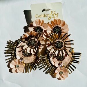 Pink Flower Earrings- NEW